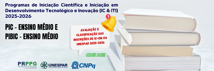 EDITAL 036/2025 - PRPPG/Unespar