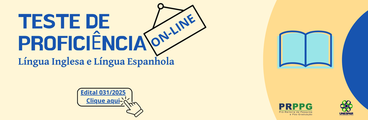 EDITAL Nº 031/2025 – PRPPG/UNESPAR