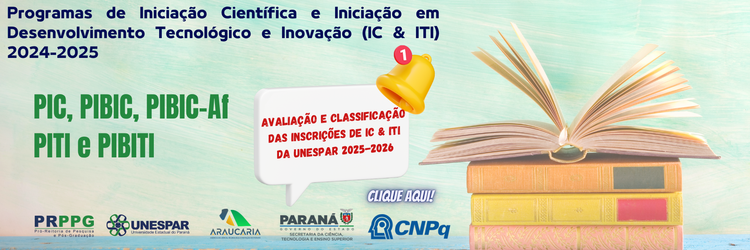 EDITAL 035/2025 - PRPPG/Unespar